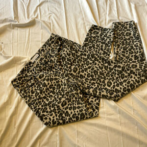 LOFT Cheetah Print Skinny Jeans